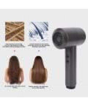 Compact Hair Dryer Travel Hair Dryer Portable Blow Dryer for Women Men Rechargeable Cordless Hairdryer 5000mAh 6 Speed Adjustment Fast Drying for Home Camping(Coffee) - Buy Online on GoSupps.com