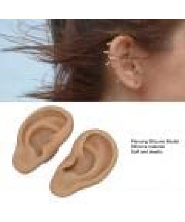 Realistic Silicone Ear Model for Display - Soft Flexible 3D Ear Nose & Mouth - Perfect for Novice Practice Dark Skin Color - Buy Online on GoSupps.com