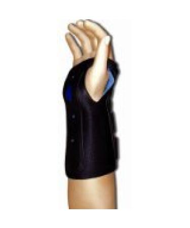 Ortho Armor Wrist Immobilizer in Black/Blue Wrist/Size: Right/Large
