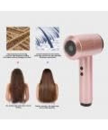 Compact Hair Dryer Travel Hair Dryer Portable Blow Dryer for Women Men Rechargeable Cordless Hairdryer 5000mAh 6 Speed Adjustment Fast Drying for Home Camping(Rose Gold) - Buy Online on GoSupps.com