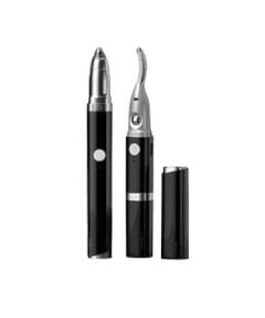 (1) Heated Eyelash Curler Mini Electric Eyelash Curler Portable Makeup Electric Eyelash Curling USB Rechargeable Eyelash Tool Eyebrow Trimmer Beauty Tools for Women (Black)