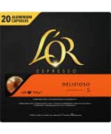 L'OR L'OR Delizioso Intensity 5 Nespresso * Compatible Aluminium Espresso Capsules for 100 Drinks 5 Packs of 20