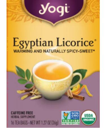 Yogi Tea Egyptian Licorice Caffeine Free 16 Tea Bags 1.27 oz (36 g)