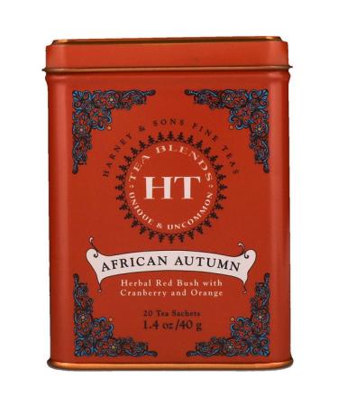 Harney & Sons HT Tea Blend African Autumn 20 Tea Sachets 1.4 oz (40 g)