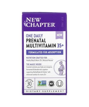 New Chapter One Daily Prenatal Multivitamin 35+ 30 Vegetarian Tablets