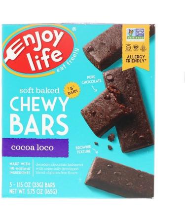 Enjoy Life Foods Soft Baked Chewy Bars Cocoa Loco 5 Bars 1.15 oz (33 g) Each
