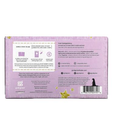 Grab Green Dreamy Rosewood Dryer Sheets for Baby - 80 Compostable Sheets with Essential Oils - Buy Online on GoSupps.com