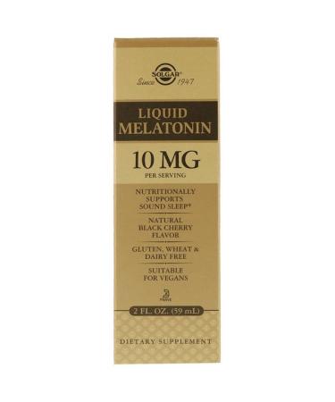 Solgar Liquid Melatonin Natural Black Cherry Flavor 10 mg 2 fl oz (59 ml)