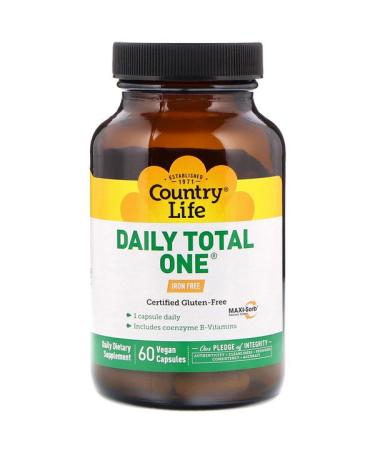 Country Life Daily Total One Iron-Free 60 Vegan Capsules