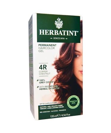 Herbatint Permanent Haircolor Gel 4R Copper Chestnut 4.56 fl oz (135 ml)
