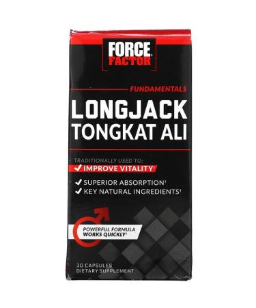 Force Factor Longjack Tongkat Ali 500 mg 30 Capsules