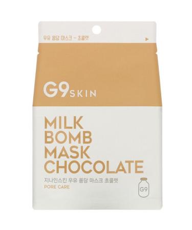 G9skin Milk Bomb Mask Chocolate 5 Sheets 25 ml Each