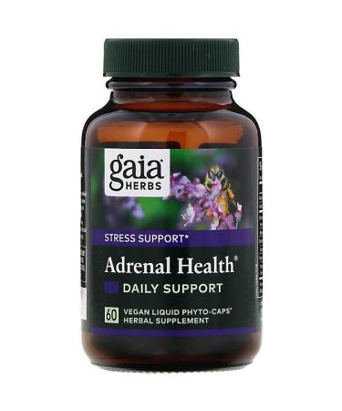 Gaia Herbs Adrenal Health Daily Support  60 Vegan Liquid Phyto-Caps