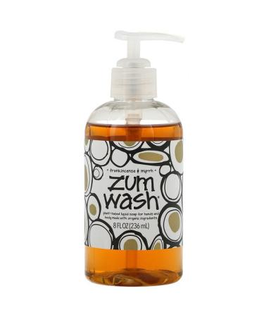 Indigo Wild Zum Wash Natural Liquid Soap for Hands and Body Frankincense & Myrrh 8 fl oz (225 ml)