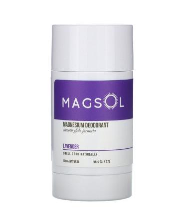 Magsol Magnesium Deodorant Lavender 3.2 oz (95 g)