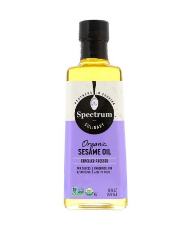 Spectrum Culinary Organic Sesame Oil Expeller Pressed 16 fl oz (473 ml)