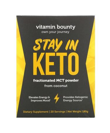 Vitamin Bounty Stay In Keto Fractioned MCT Powder from Coconut 180 g