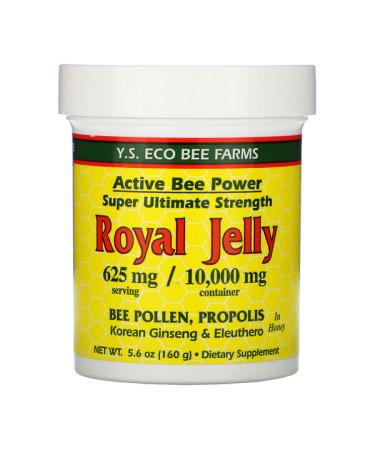 Y.S. Eco Bee Farms Royal Jelly In Honey 625 mg 5.6 oz (160 g)