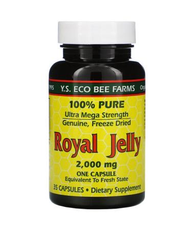 Y.S. Eco Bee Farms Royal Jelly 2000 mg  35 Capsules