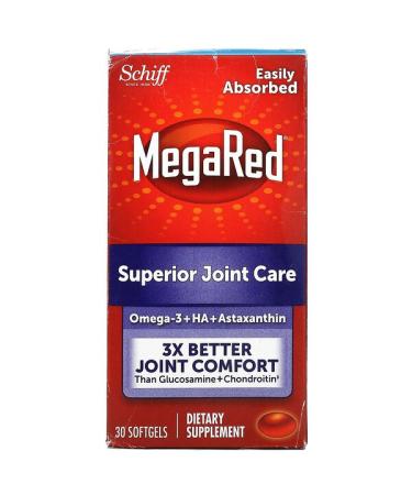 Schiff MegaRed Superior Joint Care Omega-3 + HA + Astaxanthin 30 Softgels