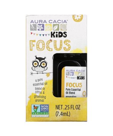 Aura Cacia Kids Pure Essential Oil Blend Focus 0.25 fl oz (7.4 ml)
