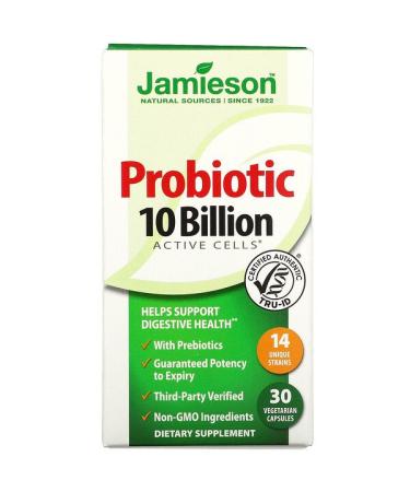 Jamieson Natural Sources Probiotic 10 Billion 30 Vegetarian Capsules