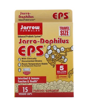 Jarrow Formulas Jarro-Dophilus EPS 5 Billion 15 Veggie Caps