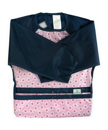 Green Sprouts Long Sleeve Bib for Toddlers | Snap & Go Easy Wear, Pink Blossom (12-24 Months) - Buy Online on GoSupps.com