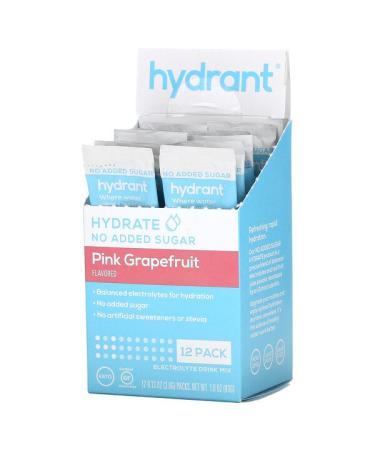 Hydrant Electrolyte Drink Mix Pink Grapefruit 12 Pack 0.13 oz (3.6 g) Each