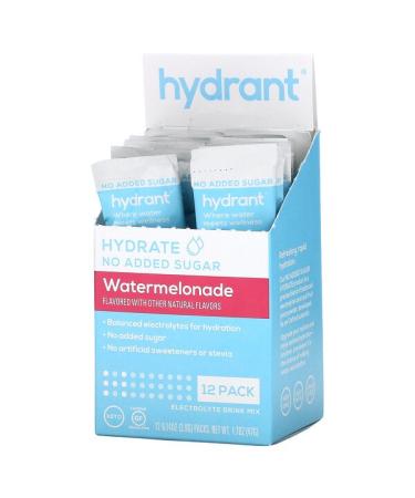 Hydrant Electrolyte Drink Mix Watermelonade 12 Pack 0.14 oz (3.9 g) Each