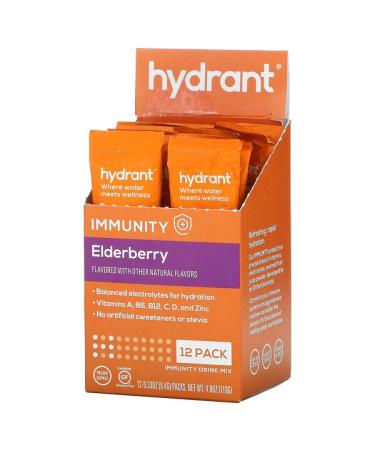 Hydrant Immunity Drink Mix Elderberry 12 Pack 0.33 oz (9.4 g) Each