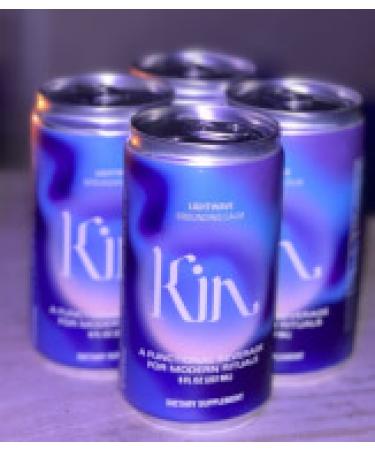 Lightwave by Kin Euphorics, Non Alcoholic Spirits, Ready to Drink, Nootropic, Botanic, Adaptogen Drink, Lavender-Vanilla, Ginger, and Birch, Calm the Mind and Mellow the Mood, 8 Fl Oz (4pk) 8 Fl Oz (Pack of 4)