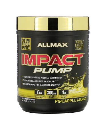 ALLMAX Nutrition Impact Pump Pineapple Mango 12.7 oz (360 g)
