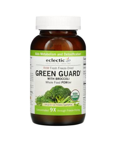 Eclectic Institute Raw Fresh Freeze-Dried Green Guard with Broccoli Whole Food POWder 3.7 oz (105 g)