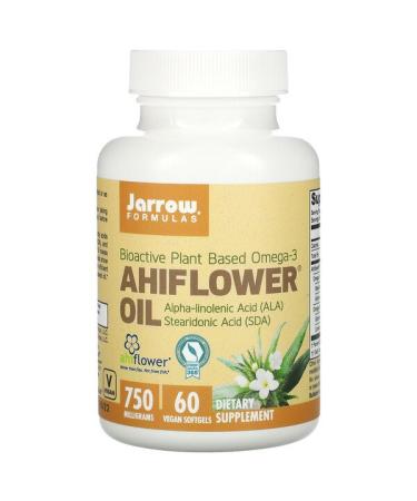 Jarrow Formulas Ahiflower Oil 750 mg 60 Vegan Softgels