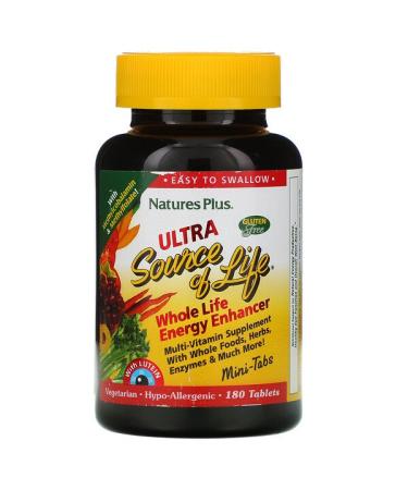 Nature's Plus Ultra Source of Life Whole Life Energy Enhancer 180 Tablets