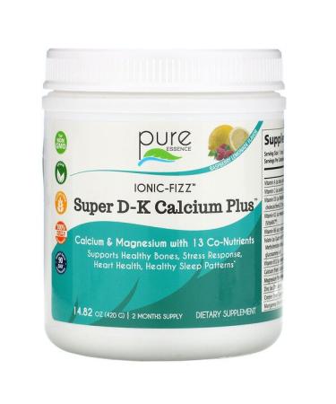 Pure Essence Ionic-Fizz Super D-K Calcium Plus Raspberry Lemonade 14.82 oz (420 g)