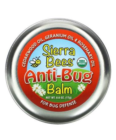 Sierra Bees Anti-Bug Balm Cedarwood Geranium & Rosemary Oil 0.6 oz (17 g)