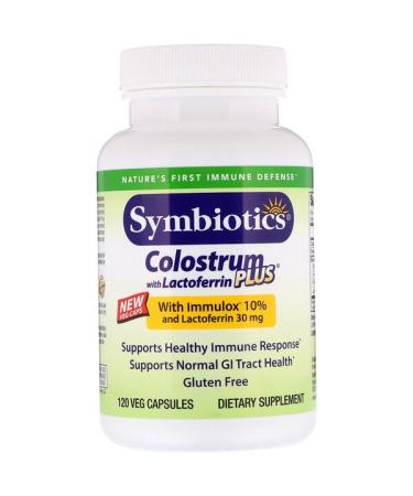 Symbiotics Colostrum with Lactoferrin Plus 120 Veg Capsules