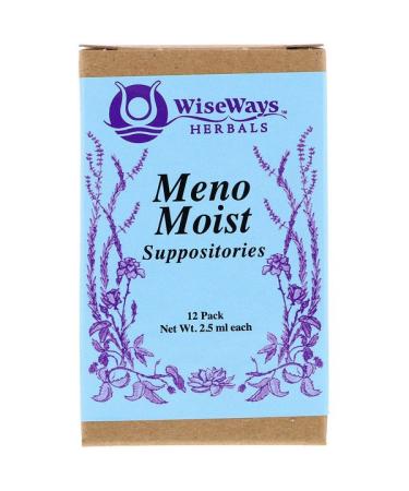 WiseWays Herbals Meno Moist Suppositories 12 Pack 2.5 ml Each