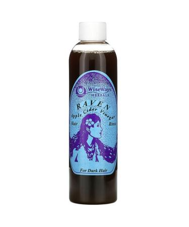 WiseWays Herbals Raven Apple Cider Vinegar Hair Rinse For Dark Hair 8 oz (236 ml)