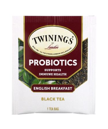 Buy Twinings Probiotics Black Tea - English Breakfast, 18 Tea Bags (1.59 oz) - Boost Digestion & Flavor - Buy Online on GoSupps.com