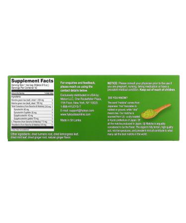 Hyleys Pure Matcha & Sencha Herbal Tea Collection - 42 Foil Envelope Bags - Buy Online on GoSupps.com