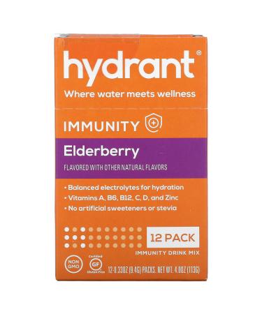 Hydrant Immunity Drink Mix - Elderberry, 12 Pack | Boost Your Immune Health! - Buy Online on GoSupps.com
