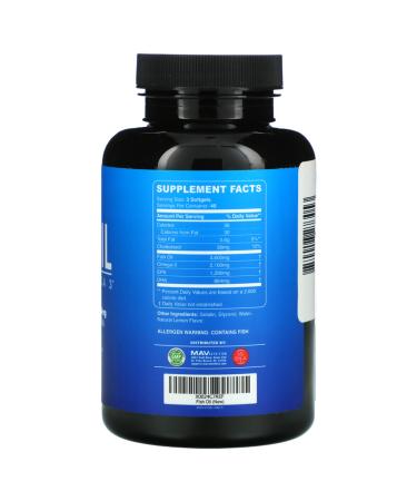 MAV Nutrition Fish Oil - Premium Omega 3 with Natural Lemon - 120 Softgels - Buy Online on GoSupps.com