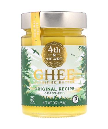 4th & Heart Ghee Clarified Butter Grass-Fed Original Recipe 9 oz (255 g)