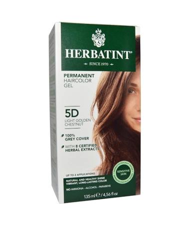 Herbatint Permanent Haircolor Gel 5D Light Golden Chestnut 4.56 fl oz (135 ml)
