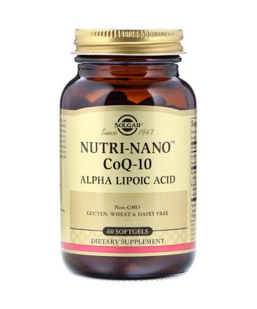 Solgar Nutri-Nano CoQ-10 Alpha Lipoic Acid 60 Softgels