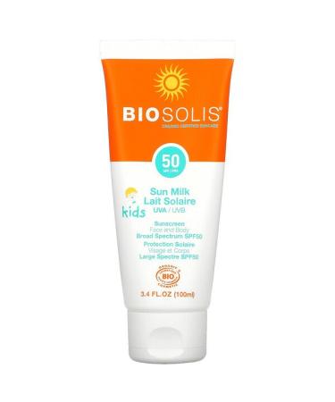 Biosolis Sun Milk Kids Sunscreen SPF 50 3.4 fl oz (100 ml)
