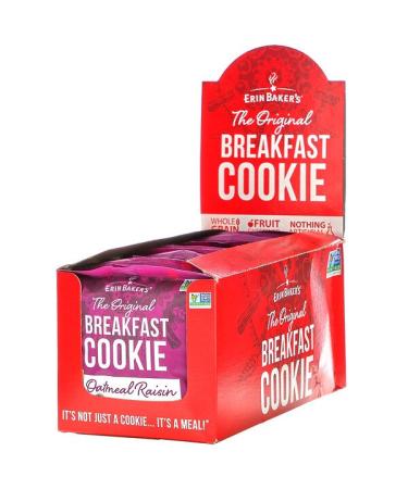 Erin Baker's The Original Breakfast Cookie Oatmeal Raisin 12 Cookies 3 oz (85 g) Each